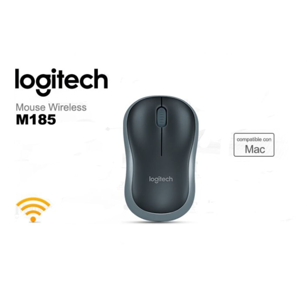 Mouse Logitech M185 Inalámbrico-Gris