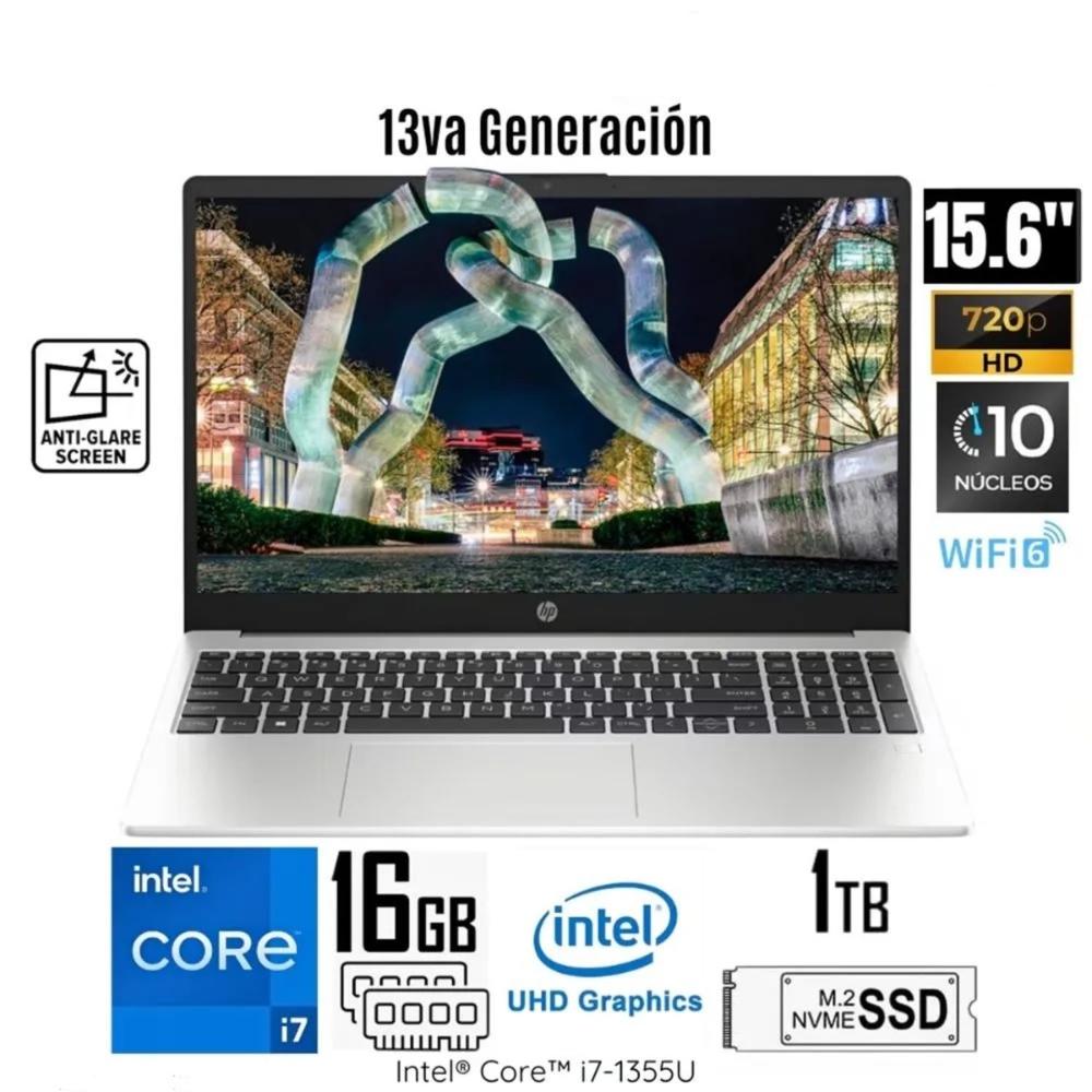 Laptop Hp 250-G10 I7 1355U 16gb 1TB SSD 15.6 HD Negro