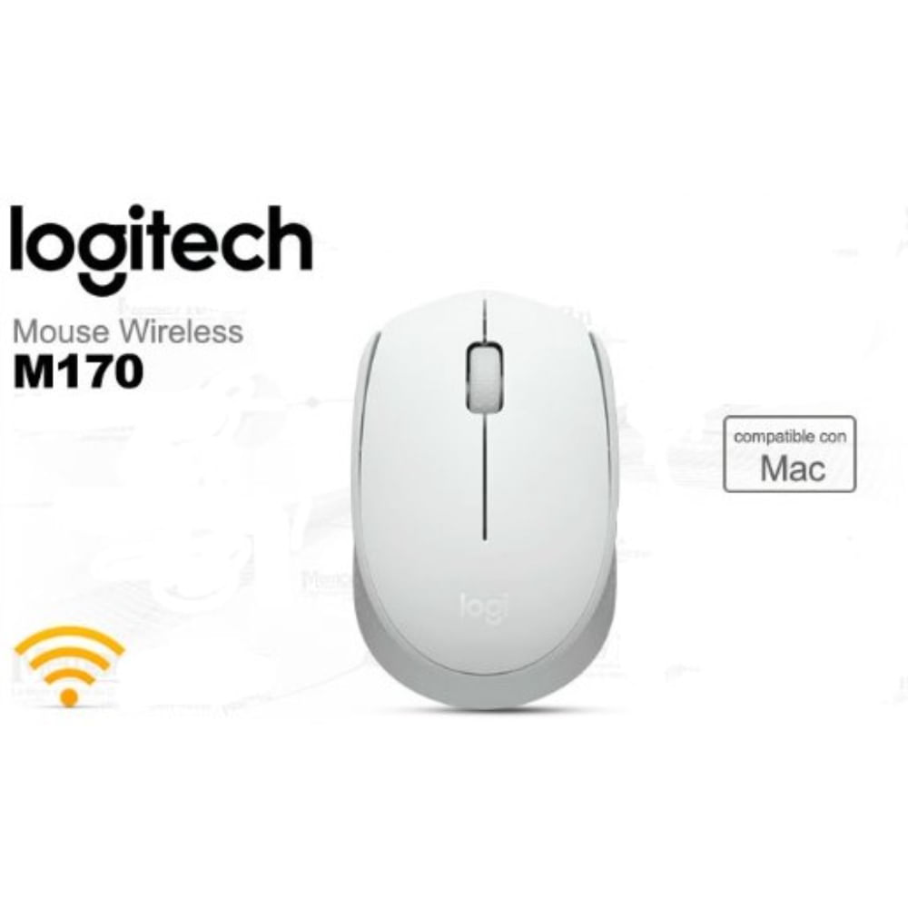 Mouse Logitech M170 Inalámbrico-Blanco