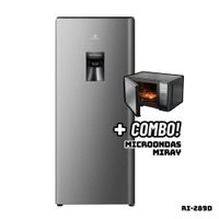 Refrigeradora INDURAMA 177 L Con DISP De Agua Plateado RI-289D + Microondas HMM-20N
