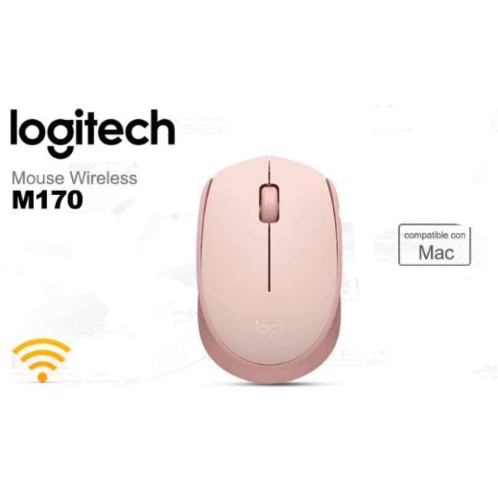 Mouse Logitech M170 Inalámbrico- Rosa