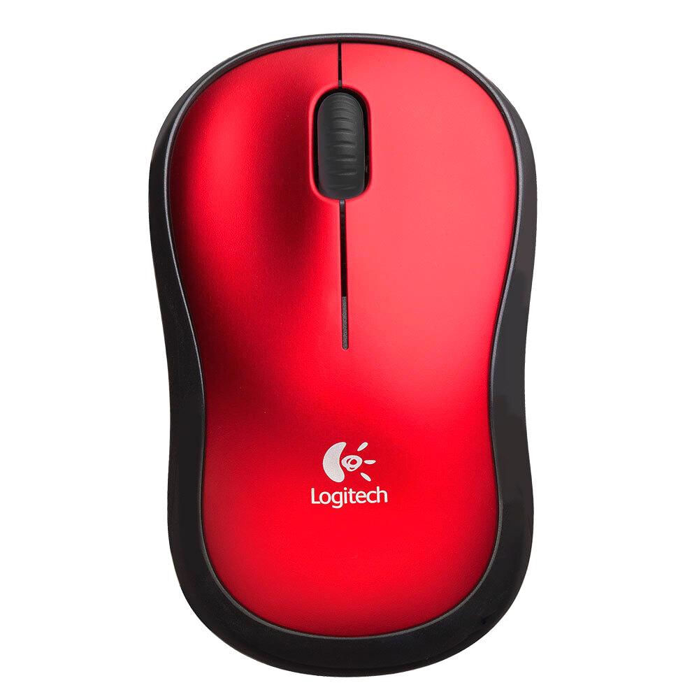 Mouse Logitech M185 Inalámbrico-Rojo