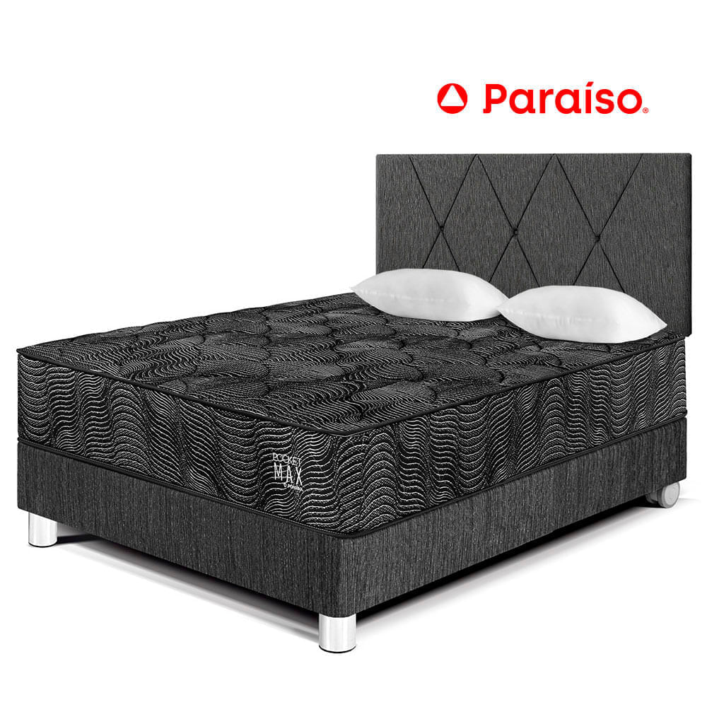 Dormitorio Pocket Max Black 2 Plazas Charcoal