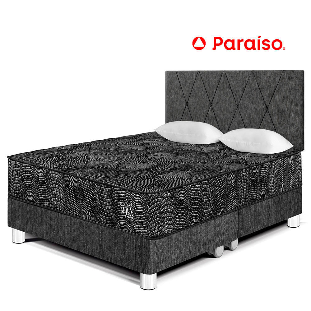 Dormitorio Pocket Max Black Queen Charcoal