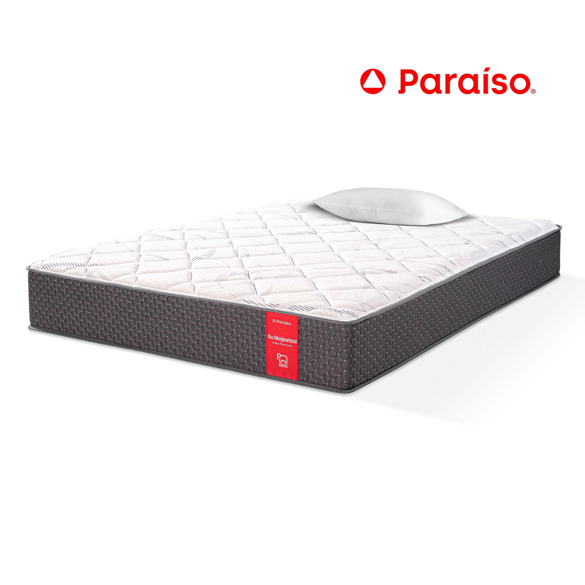 Colchón PARAISO Su Majestad One Side 1.5 Plazas + 1 Almohada + Protector
