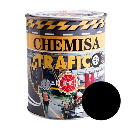Pintura Chemisa Tráfico Negro Mate de 1/4 gal