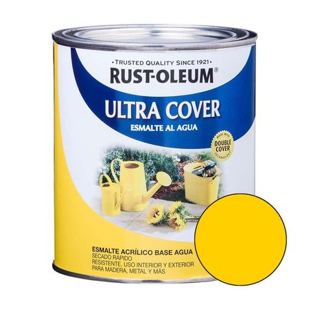 Esmalte al agua Amarillo Sol brillante 0,946 Lts Rust Oleum