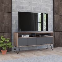 Mesa de TV 55"" Vassel - Miel / Plomo