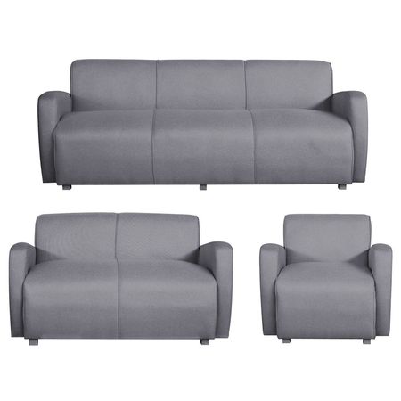 Juego de Sala Daniela Alpha 3-2-1 Cuerpos Gris