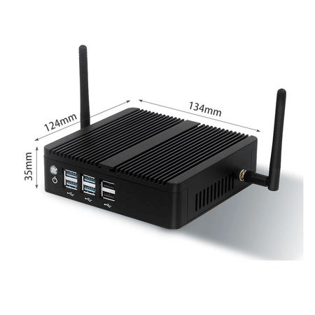Mini PC Bebepc Fanless Compute Intel Celeron 512GB SSD 8GB Negro