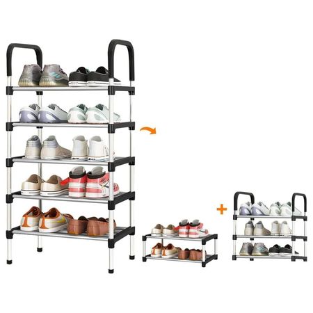 Zapatera de 5 Niveles Estante Organizador Armable Multifuncional