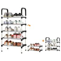 Zapatera de 5 Niveles Estante Organizador Armable Multifuncional