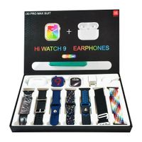 I30 PRO MAX, PACK 7 EN 1 - RELOJ SMARTWATCH + AUDIFONO + CORREAS PLATA