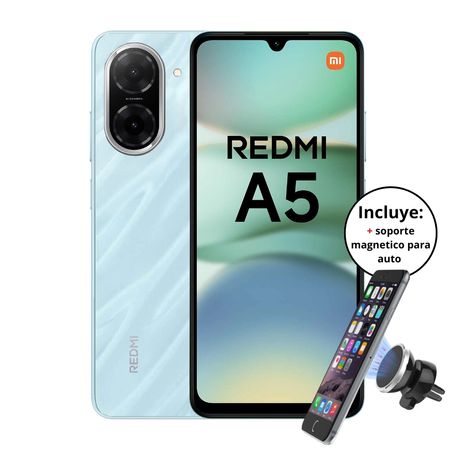 Celular Xiaomi Redmi A5 Dual SIM 128GB Azul 4GB RAM + 4 virtual + Soporte Magnetico