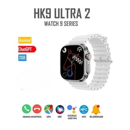 Smartwatch hk9 ultra 2 serie 9 amoled 2gb blanco