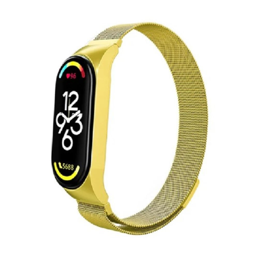 Correa milanese imantada para mi band 4 dorado