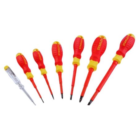 Desarmadores dieléctricos aisla 1000V + Probador De Corriente STANLEY