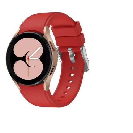 Correa de silicona samsung watch 4-5-5 pro-6-7-fe rojo
