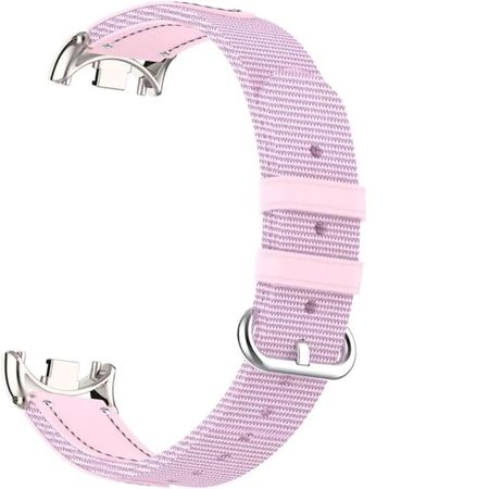 Correa de cuero y tela para Xiaomi Band 8-9 Lila