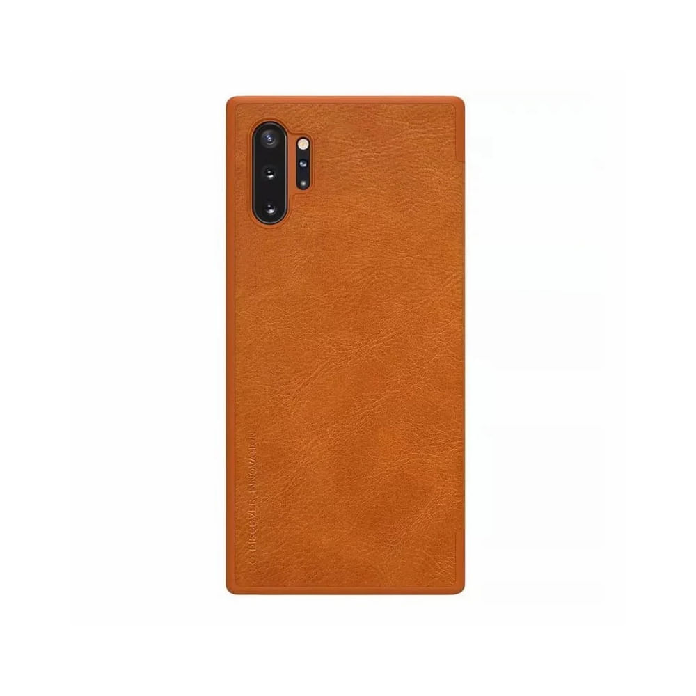 Case Nillkin Qin Pro Leather para Samsung Note 10 Plus Camel