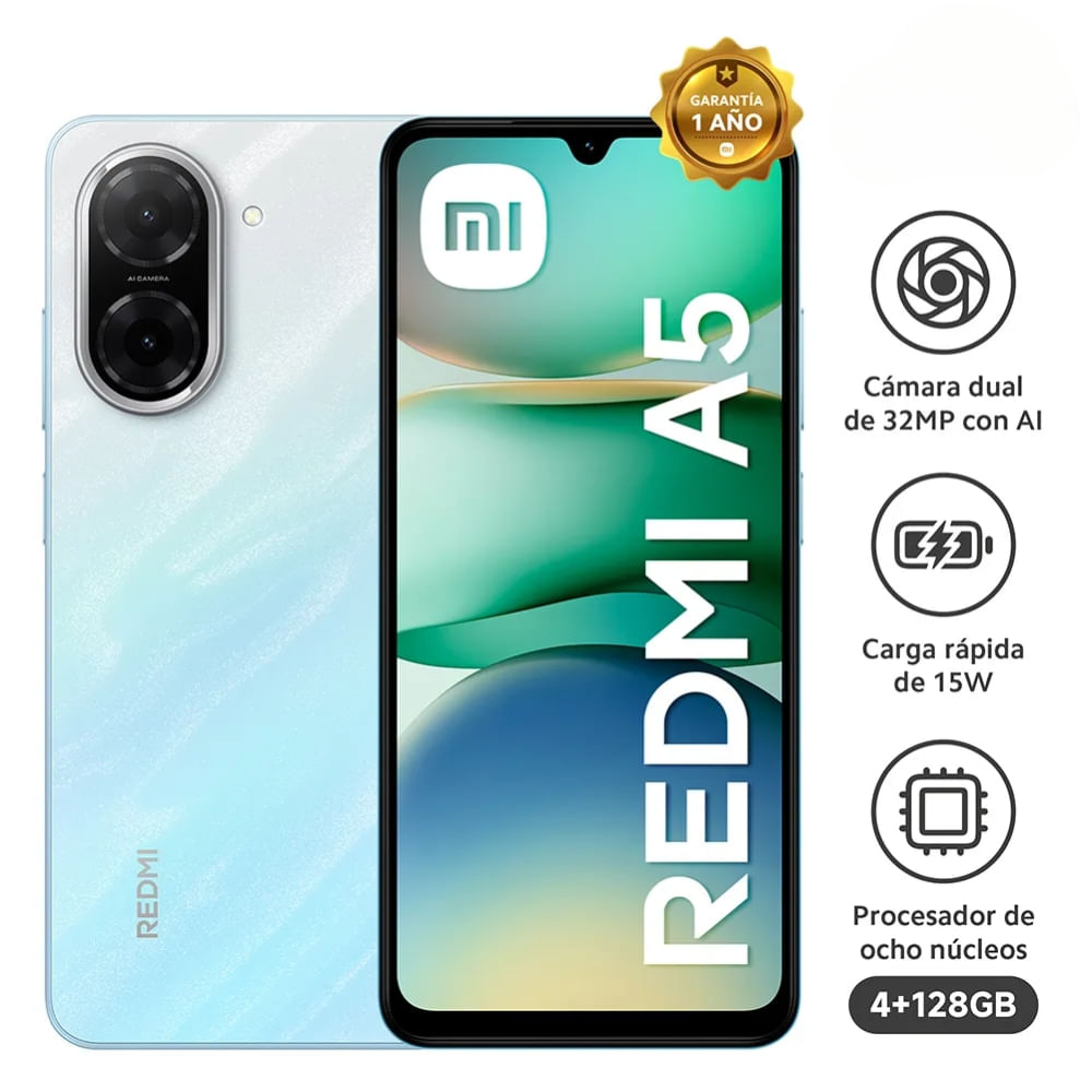 Celular Xiaomi Redmi A5 Dual SIM 128GB Azul 4GB RAM + 4 virtual
