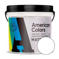Pintura American Colors Mate Blanco 1/4 galón