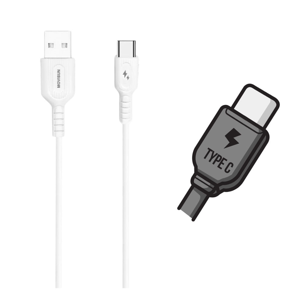 Cable Movisun Para Celular Tipo C 1m Carga Rapida