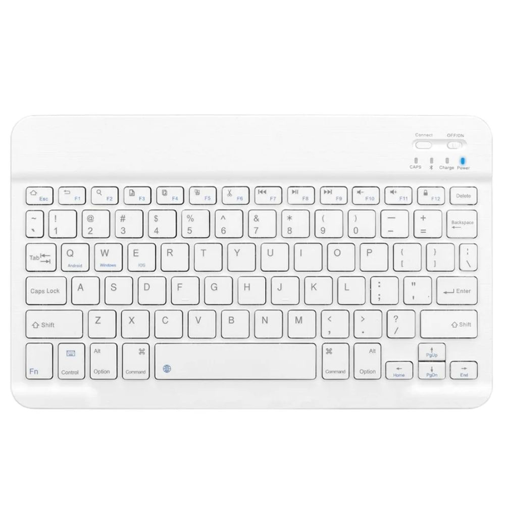 Teclado y Mouse Bluetooth Ultra Fino Blanco