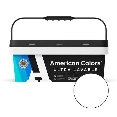 Pintura Satinada Ultralavable American Colors Blanco 3.78 litros