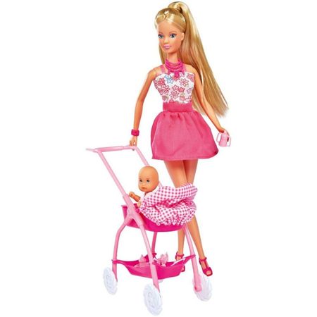 Muñeca 3D Steffi Love Paseo De Bebé Rosado