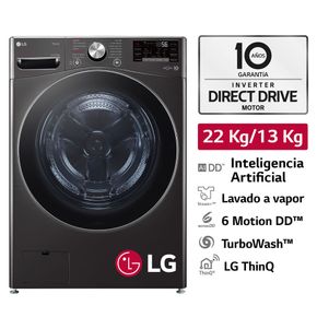 LG 22Kg 13Kg Negro Plateado