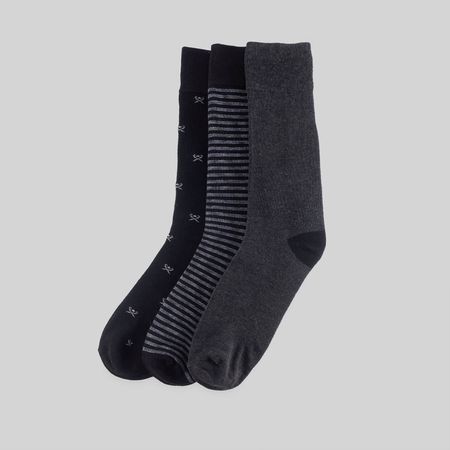 Medias Madison Pack X3 Largas Negro Hombre