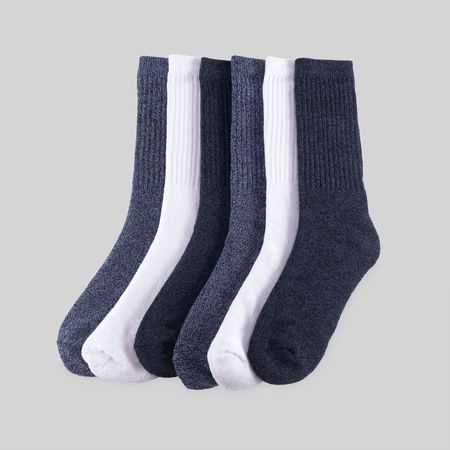 Medias Madison Pack X6 Gruesas Azul01 Hombre Color