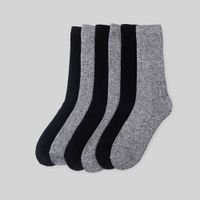 Medias Madison Pack X6 Gruesas Negro01 Hombre