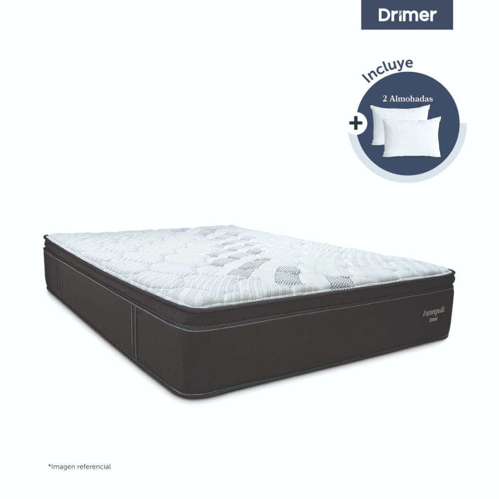 Colchón Futurepedic 2 Plazas + Almohada + Protector
