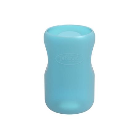 Funda De Biberón De Vidrio Dr Browns 9Oz/ 270Ml Boca Ancha Azul