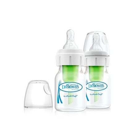Biberón Para Bebe Prematuro Dr Browns Pack De 2 Polipropileno Boca Estrecha 2 Oz/60 Ml