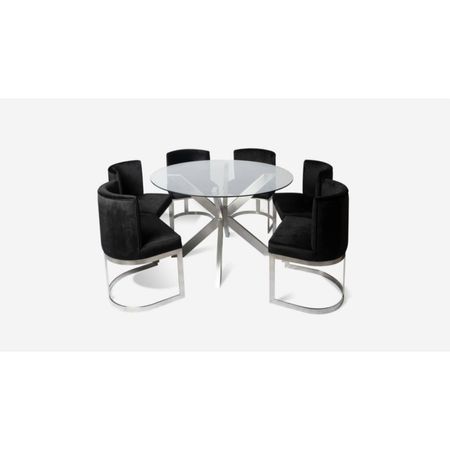 Juego de Comedor Vera - 6 Sillas - Acero Inoxidable