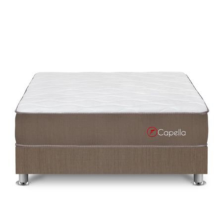 Cama Americana Forli Capella Super Side Queen + 2 Almohadas + 1 Protector