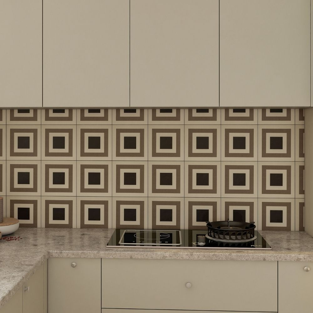 Pared Graficada Decorado Varenna 20x20cm 1m2 Orange