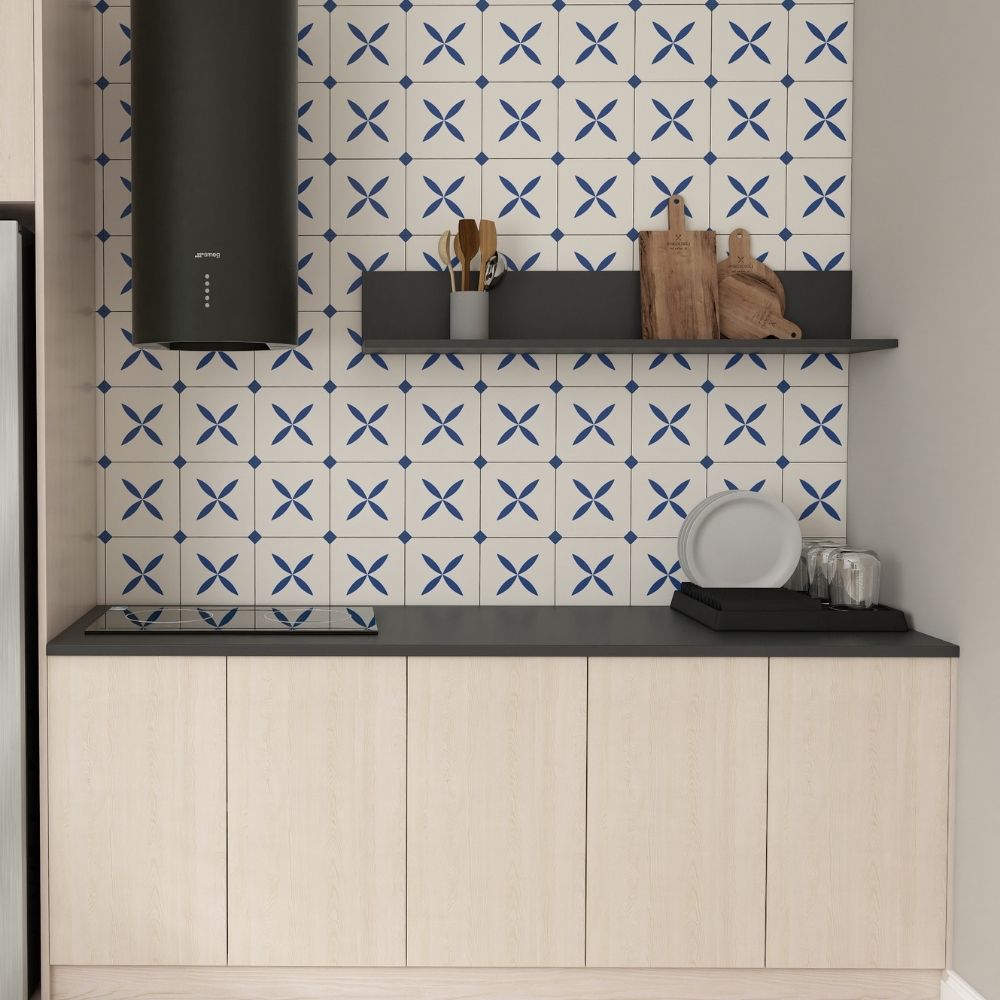 Pared Graficada Decorado Amalfi 20x20cm 1m2 Orange