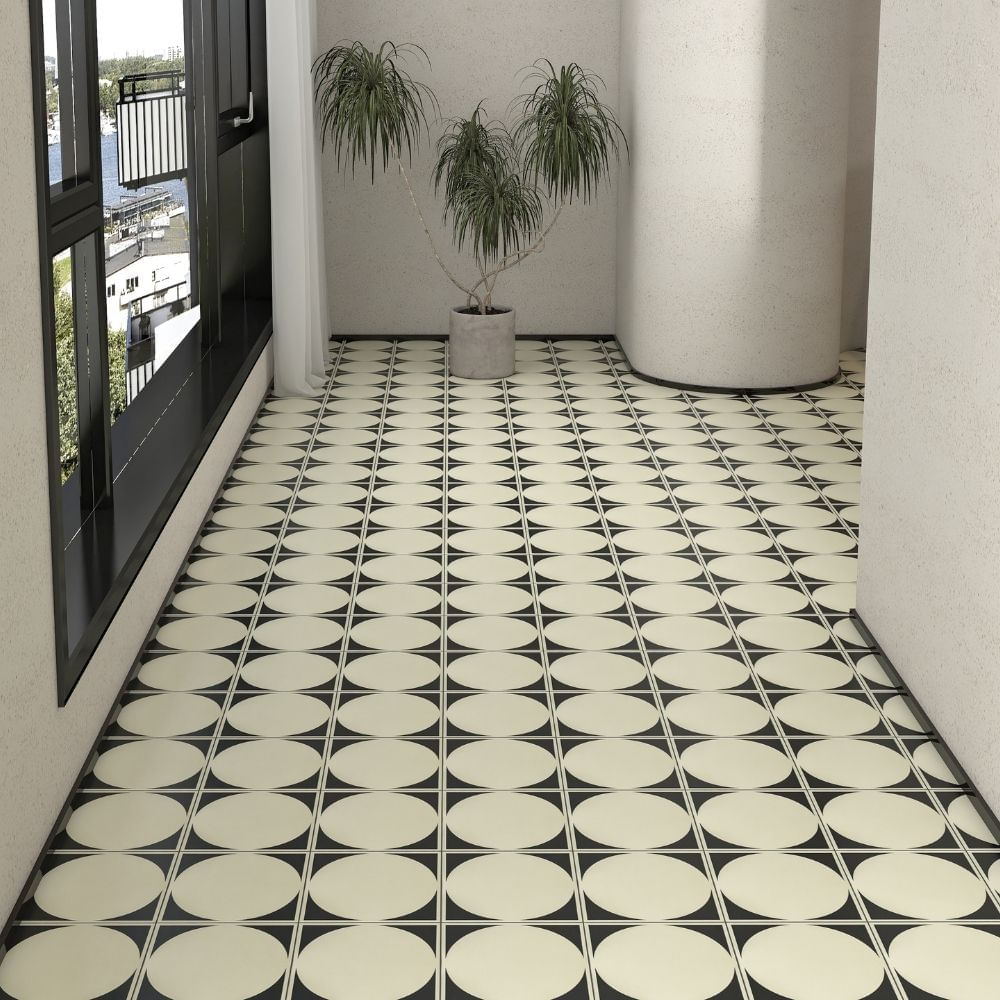 Pared Graficada Decorado Arezzo 20x20cm 1m2 Orange