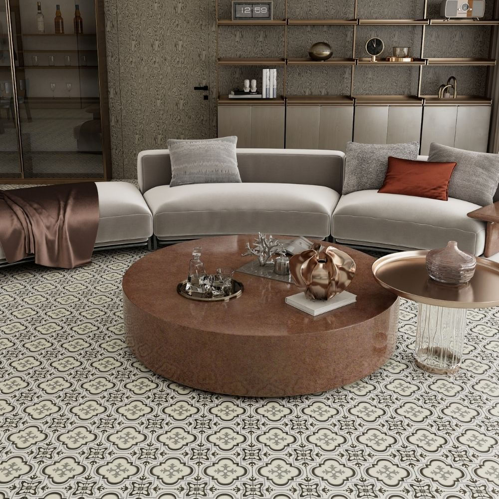 Pared Graficada Decorado Mykonos 20x20cm 1m2 Orange