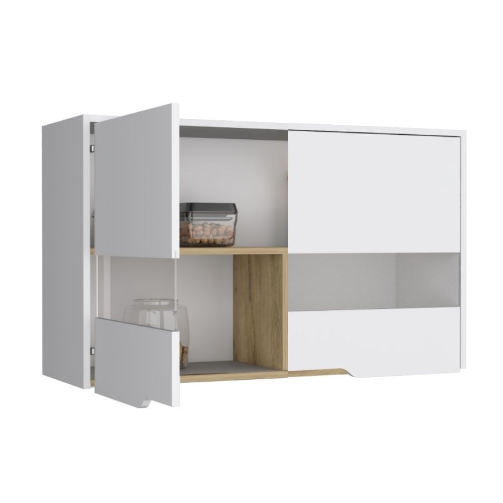 Mueble de Cocina Tuhome Soler 2 Puertas Blanco/Macadamia