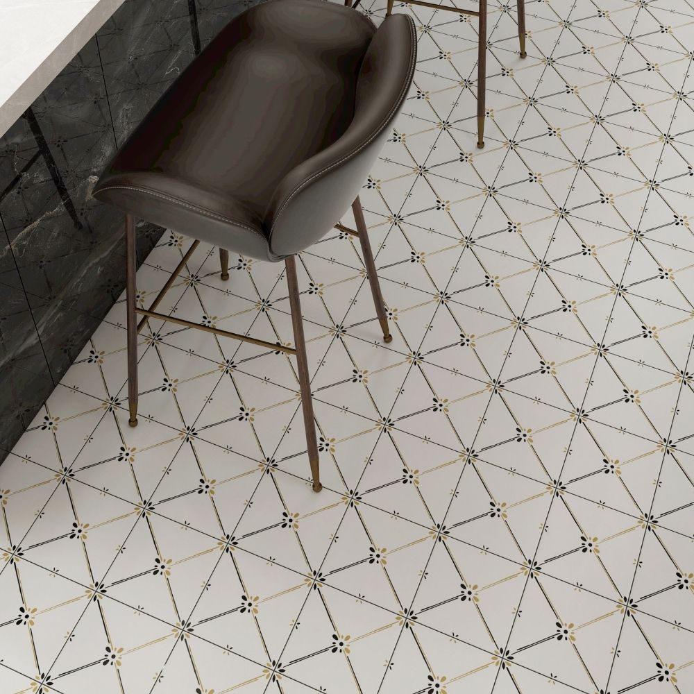 Pared Graficada Decorado Santorini 20x20 1m2 Orange