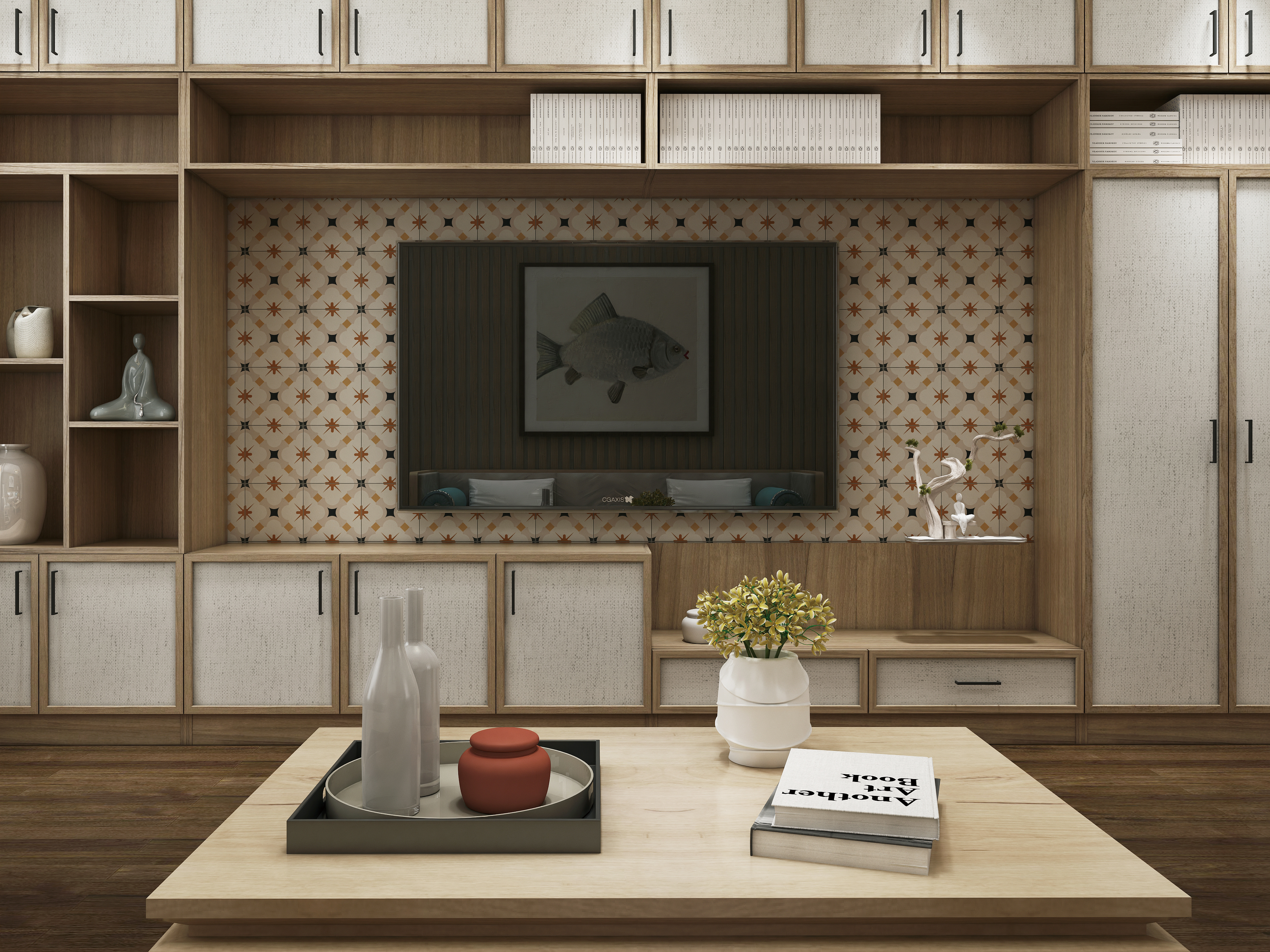 Pared Graficada Decorado Dolomiti 20x20cm 1m2 Orange