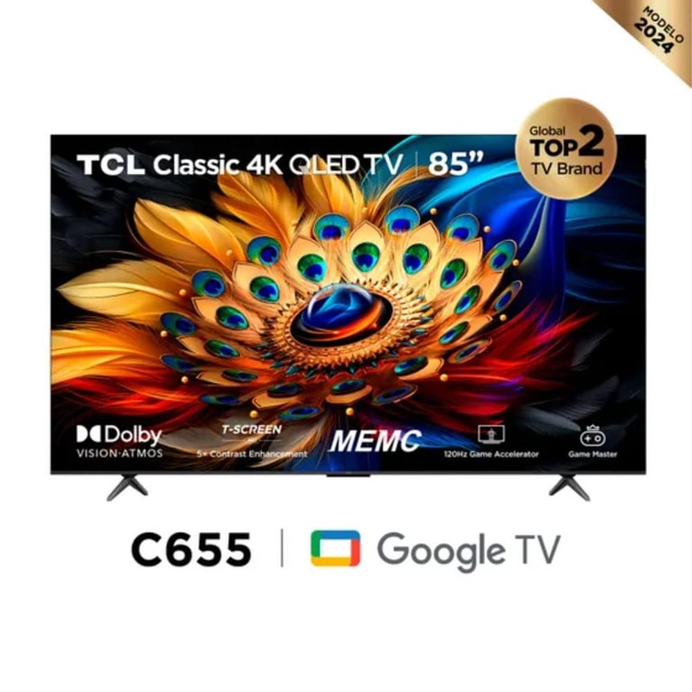 Televisor Tcl 85 Google Tv 85c655 Qled 4k Ultra Hd Smart Tv