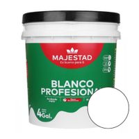 Pintura Látex Profesional Majestad Mate Blanco 4 galones