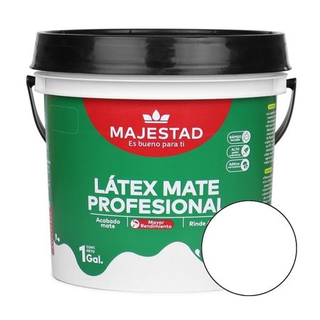 Pintura Látex Profesional Majestad Mate Blanco 1 galón
