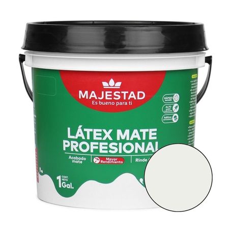 Pintura Látex Profesional Majestad Mate Gris Claro 1 galón